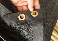 Brass Grommets Privacy Windscreen Fabric , 95% Blockage Privacy Black Fence Screen
