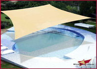 Webbing Reinforced Backyard Shade Structures , Waterproof Shade Cloth For Swimming Pool