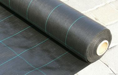 চীন Polypropylene বোনা প্লাস্টিক গ্রাউন্ড কভার, 4.2x100m 100gsm কালো গার্ডেন ফ্যাব্রিক কারখানা